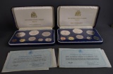 Lot of Two First National Coinage of Barbados 1973 Proof Sets