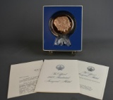 Franklin Mint 1973 Solid Bronze Proof Presidential Inauguration Medal w/ Box