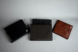Lot of Four Unused Genuine Leather Wallets / Billfolds