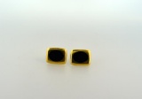 Pair of 14K Gold 1” Cufflinks, 8.1 dwt (Including Stones)