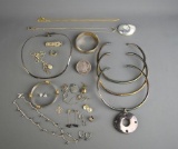 Lot of Sterling Silver Jewelry & Morgan Dollar Pin