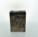 Hallmarked Repousse Silver on Copper Cigarette Storage Box