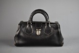 Vintage Black 12 Inch Leather Doctor's Bag by Wear Best