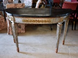 Black Marble Top Console Table