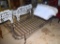 Wrought Iron Chaise Lounge Frame & Two Back Cushions (No Bed Cushion)