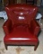 Vintage Burgundy Leather Club Chair