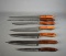 Set of Seven Interpur Stainless Steel Kitchen Knives