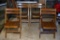 Four Vintage Folding Wooden Chairs