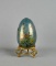 Cloisonne Egg on Stand Desk Ornament, 7” H