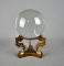 Clear Glass Orb on Stand Desk Ornament