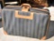 Fine Peruzzi Leather & Fabric Suitcase, Made in Italy