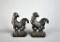 Vintage Pair of Iron Rooster Bookends