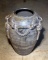 Large Ceramic Vase w/ Bas Relief Rope Braid Decoration, 25” H
