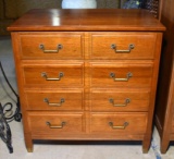 Handsome Vintage Cherry Four Drawer Chest by Spainhour