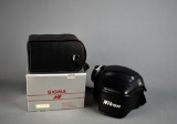 Vintage Nikon FG Camera & Case w/ Nikkor 50 mm Lens Plus Sigma 70-21- mm Zoom Lens