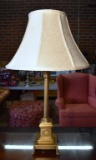 Classic Bombay Co. Gilded Column Table Lamp, 29” H