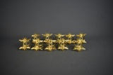 Set of Ten Gilt Metal Honeybee Motif Napkin Rings