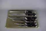 Set of Koch Messer Stainless Steel Knives & Sharpener