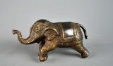 Bronze Colored Metal Elephant Decorative Ornament