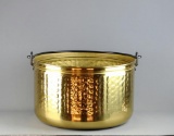 Large Bristol Hammered Brass Bucket