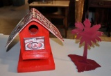 Lot of 2 USC Fan Items, Birdhouse & Paper Weight