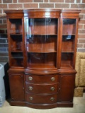 Fine Drexel Mahogany Bow Front China Cabinet