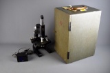 Vintage American Optical AO Spencer Medical Microscope in Case