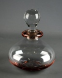 Pretty Vintage Cranberry Flashed Cologne Bottle with Stopper