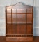 Cute Antique Wall Curio Display Shelf with Two Drawers at Bottom