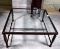 Handsome Contemporary Iron and Glass Coffee Table