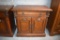 Large Scale Carved Detail Nightstand with Two Interior Drawers Under Top Drawer