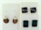 Lot of Three Artsy Costume Earring Pairs