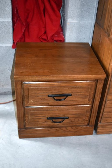 Quality “Ranch Oak” by Brand Furniture Bedroom Two-Drawer Nightstand