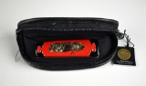 Franklin Mint Peacock Collector's Knife with Storage Pouch