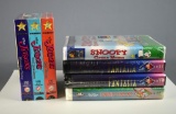 Lot of New in Package VHS Tapes: Fantasia, Jetsons, Snoopy, Robin Hood