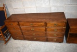 Fine Thomasville Campaign Style Triple Dresser