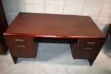 Sturdy High Point Furniture Desk with Four Drawers Including a Filing Drawer