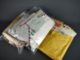 Large Lot of Used Postmarked Envelopes, US, Airmail, & World Wide