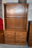 Quality “Ranch Oak” by Brand Furniture Bedroom Dresser Chest with Shelf Hutch