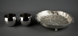 Lot of Silver Plate Items: WMF (Germany) Footed Bowl & WA (Italy) Tumblers in Excellent Condition