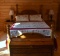 Vintage Oak Cannonball Queen Bed & Metal Frame (Mattress/Springs/Linens Not Included)