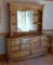 Vintage Oak Dresser with Mirror / Curio Lighted Hutch (Lots 153 -155 Match)