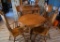 Antique Oak Dining Table with One Extension Leaf, Carved Lion's Head Legs w/ Paw Feet