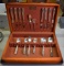 Eight Place Settings Plus of Monarch Silver Plate Flatware Set in Storage Box