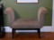 Pretty Upholstered Scroll Arm Bench