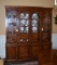 Magnificent Sunburst & Banded Inlay Cherry Breakfront China Cabinet by Henredon Fine Furniture