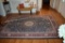 Foyer 6'7”' x 9'6” Polypropylene Ariana Rug, Persian Style; Burgundy, Navy, Sage & Ivory