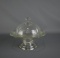 Vintage 6” Covered Depression Glass Compote
