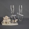 Pair of Toasting Flutes & Carriage Cake Topper