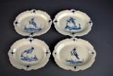 Set of Four Chelsea House Decorative Plates, Made in Italy